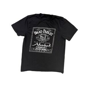 Vintage Brad Paisley Shirt Mens Large Black Alcohol Country Nation Tour Y2K